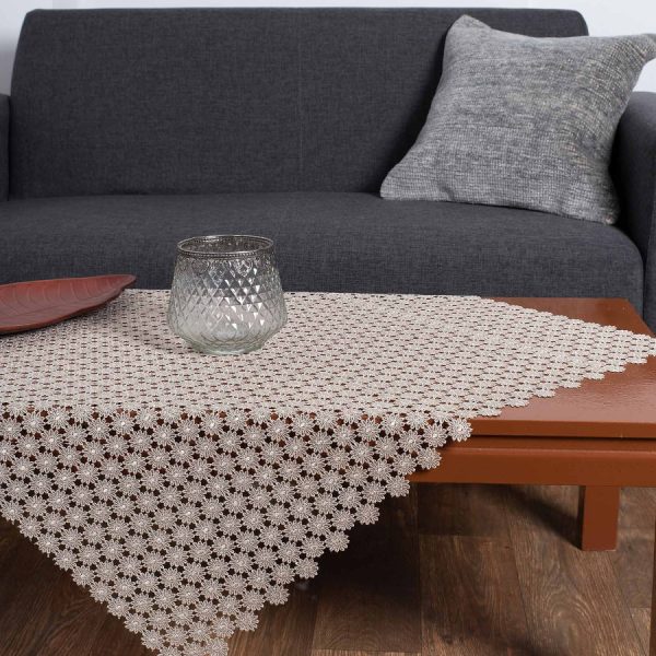 Φερβολιτέ (85cm x 85cm)  μπέζ SilkFashion