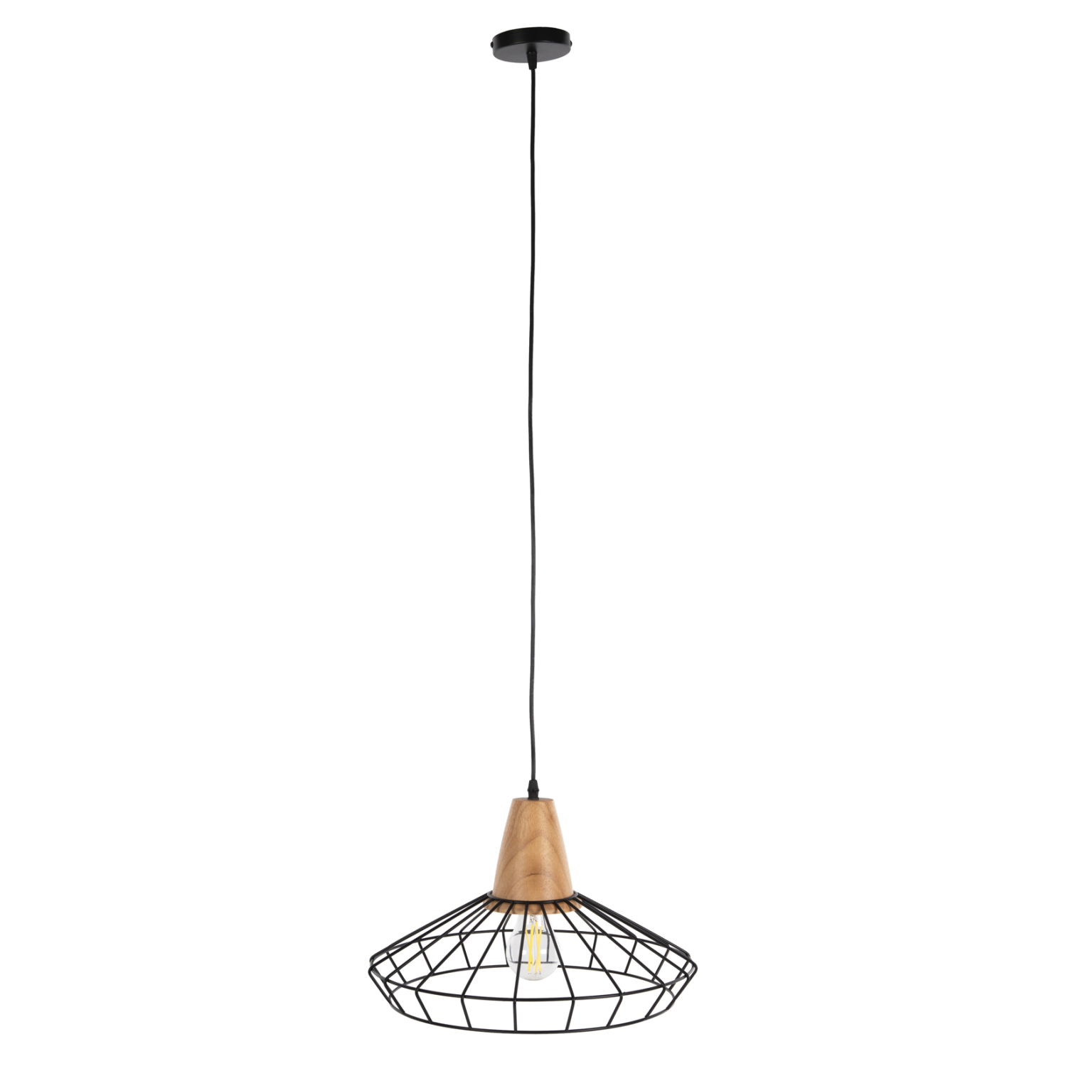 fotistiko-orofis-kremasto-fb94160-mayro- ΦΩΤΙΣΤΙΚΟ ΟΡΟΦΗΣ ΚΡΕΜΑΣΤΟ HM4160 ΜΑΥΡΟ ΜΕΤΑΛΛΟ-ΞΥΛΟ Φ39x117Υεκ - Image 1