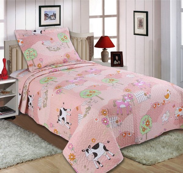 ΚΟΥΒΕΡΛΙ σετ (160cm x 220cm + 1 x 50cm x 70cm) GIRL 001 SilkFashion