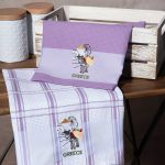 Σετ 2 τεμαχίων ποτηρόπανα (50cm x 70cm) ανεμόμυλος λιλά GREECE SilkFashion