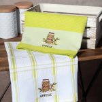 Σετ 2 τεμαχίων ποτηρόπανα (50cm x 70cm) βάζο πράσινο GREECE SilkFashion