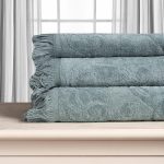 Βαμβακερή ζακάρ πετσέτα ALICIA 520gsm (80cm x 150cm) πράσινο SilkFashion