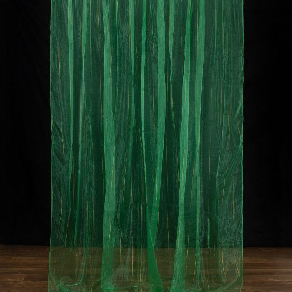 Κουρτίνα j160 (280cm x 300cm) με τρέσα πράσινη SilkFashion