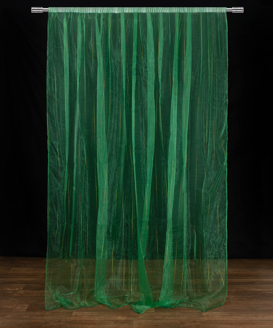 j160 Κουρτίνα j160 (280cm x 300cm) με τρέσα πράσινη SilkFashion - Image 1