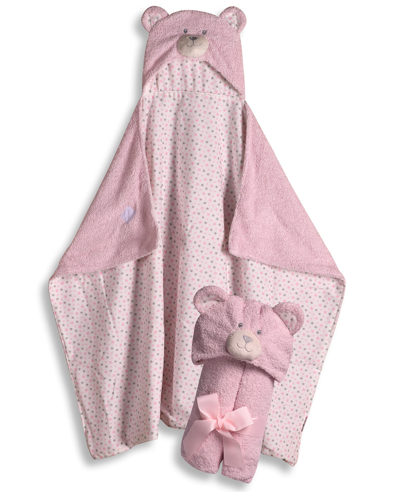 kaparoz bebe κάπα (75cm x 100cm ) ροζ SilkFashion - Image 1