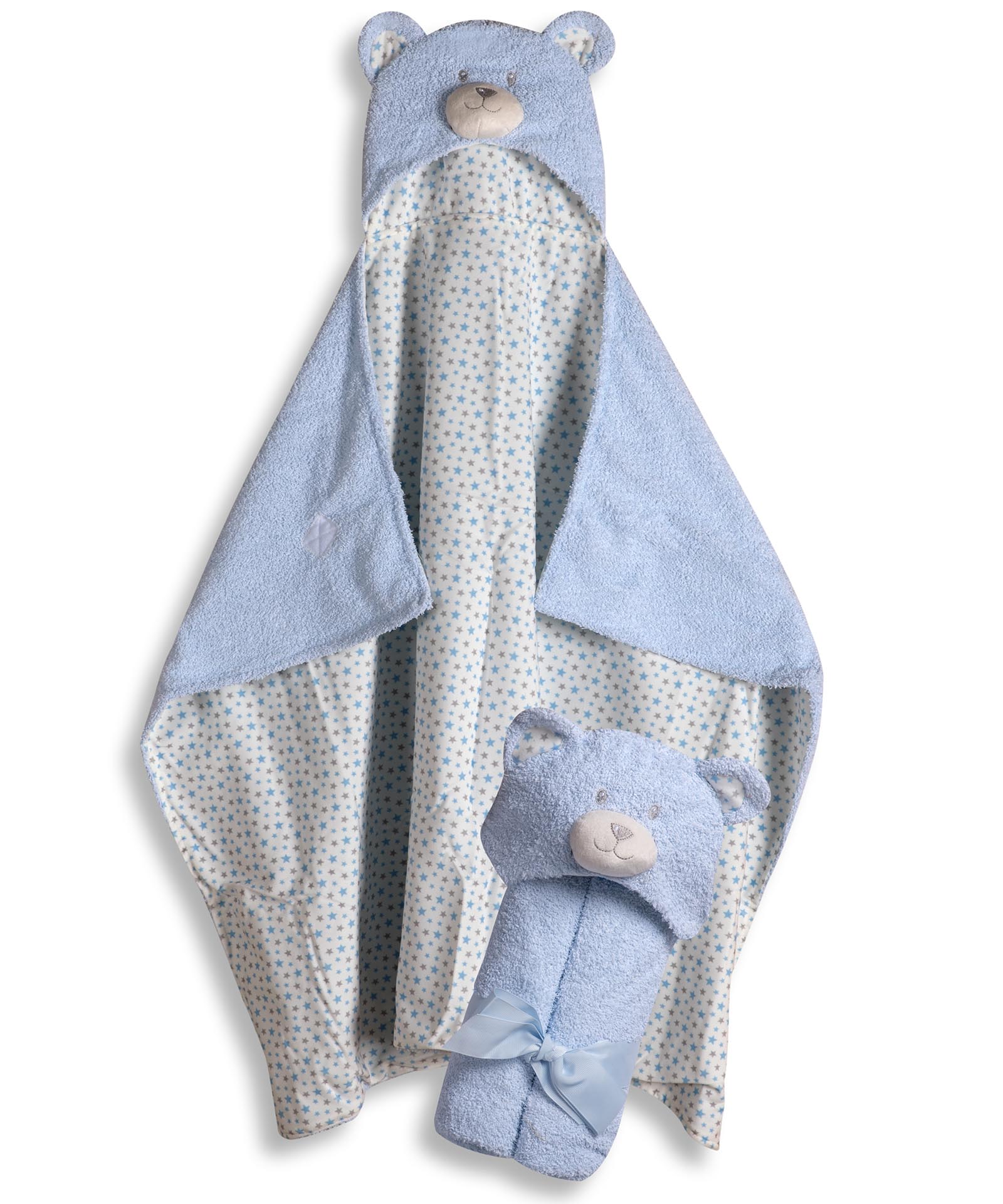 kapasiel bebe κάπα (75cm x 100cm ) σιέλ SilkFashion - Image 1