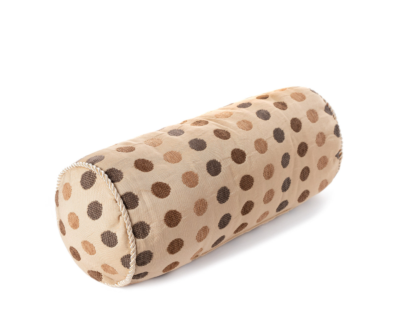 karamela602pouaivory Καραμέλα με γέμιση (40cm x 17cm) 602 πουά χρυσό SilkFashion - Image 1