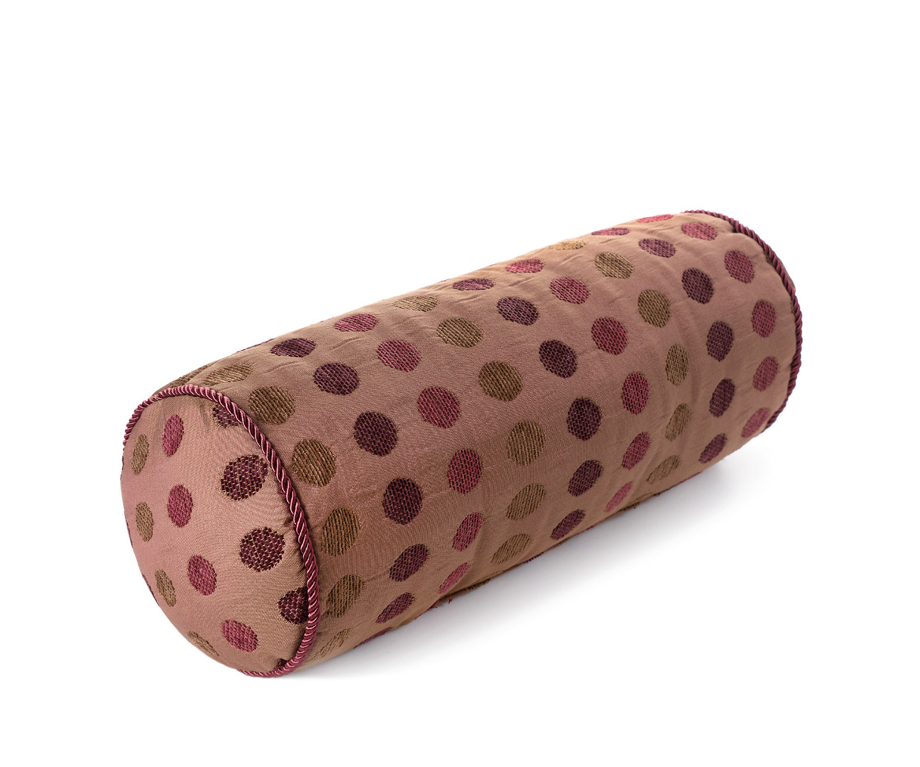 karamela602pouamelitzani Καραμέλα με γέμιση (40cm x 17cm) 602 πουά μελιτζανί SilkFashion - Image 1