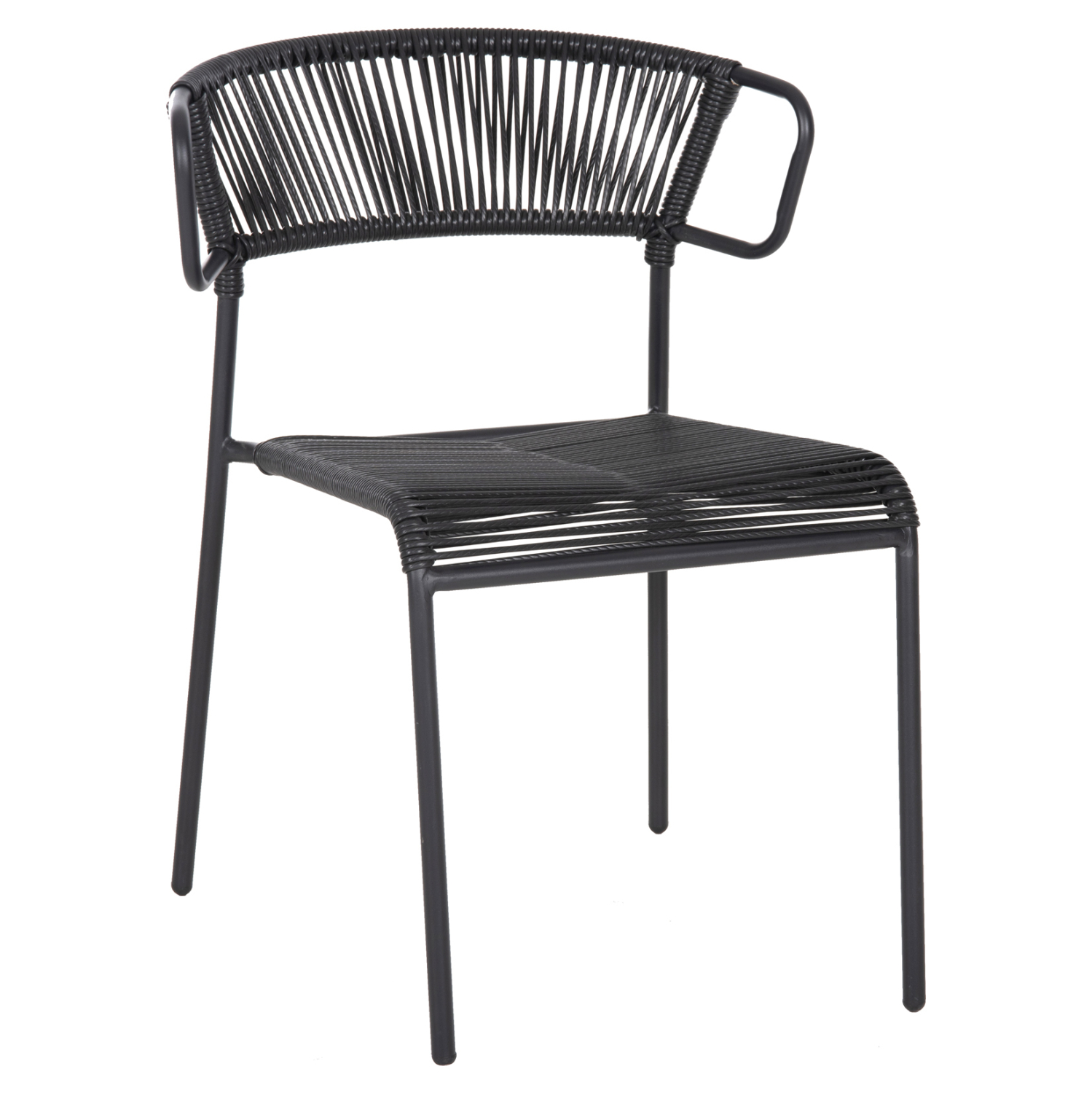 karekla-fb9605302-metallo-kai-synthetiko ΚΑΡΕΚΛΑ SUKI HM6053.02 ΜΕΤΑΛΛO KAI ΣΥΝΘΕΤΙΚΟ RATTAN ΣΕ ΜΑΥΡΟ 54x62x80Υεκ - Image 1