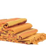 ΡΙΧΤΑΡΙΑ kerala (150cm x 180cm/170cm x 230cm/170cm x 270cm) πορτοκαλί/κίτρινο SilkFashion