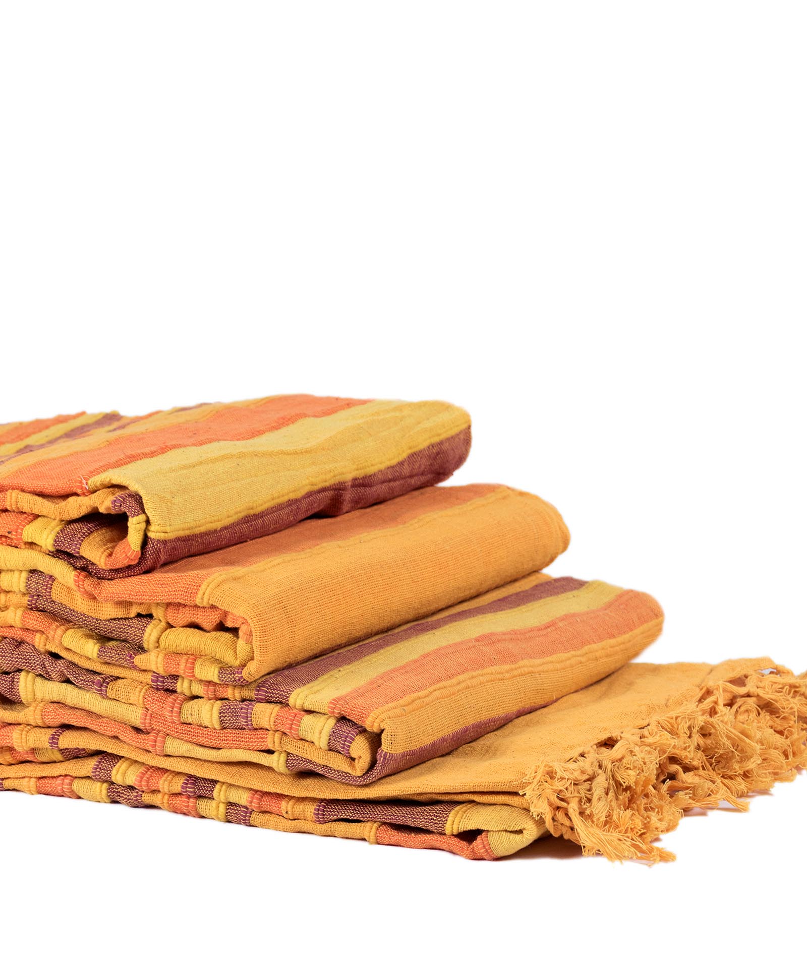 kerala3 ΡΙΧΤΑΡΙΑ kerala (150cm x 180cm/170cm x 230cm/170cm x 270cm) πορτοκαλί/κίτρινο SilkFashion - Image 1