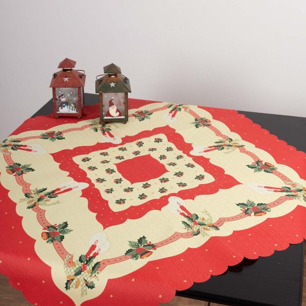 χριστουγεννιάτικο καρέ (90cm x 90cm) κερί SilkFashion