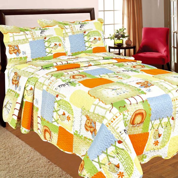 ΚΟΥΒΕΡΛΙ σετ (130cm x 180cm + 1 x 35cm x 45cm) kids1a SilkFashion