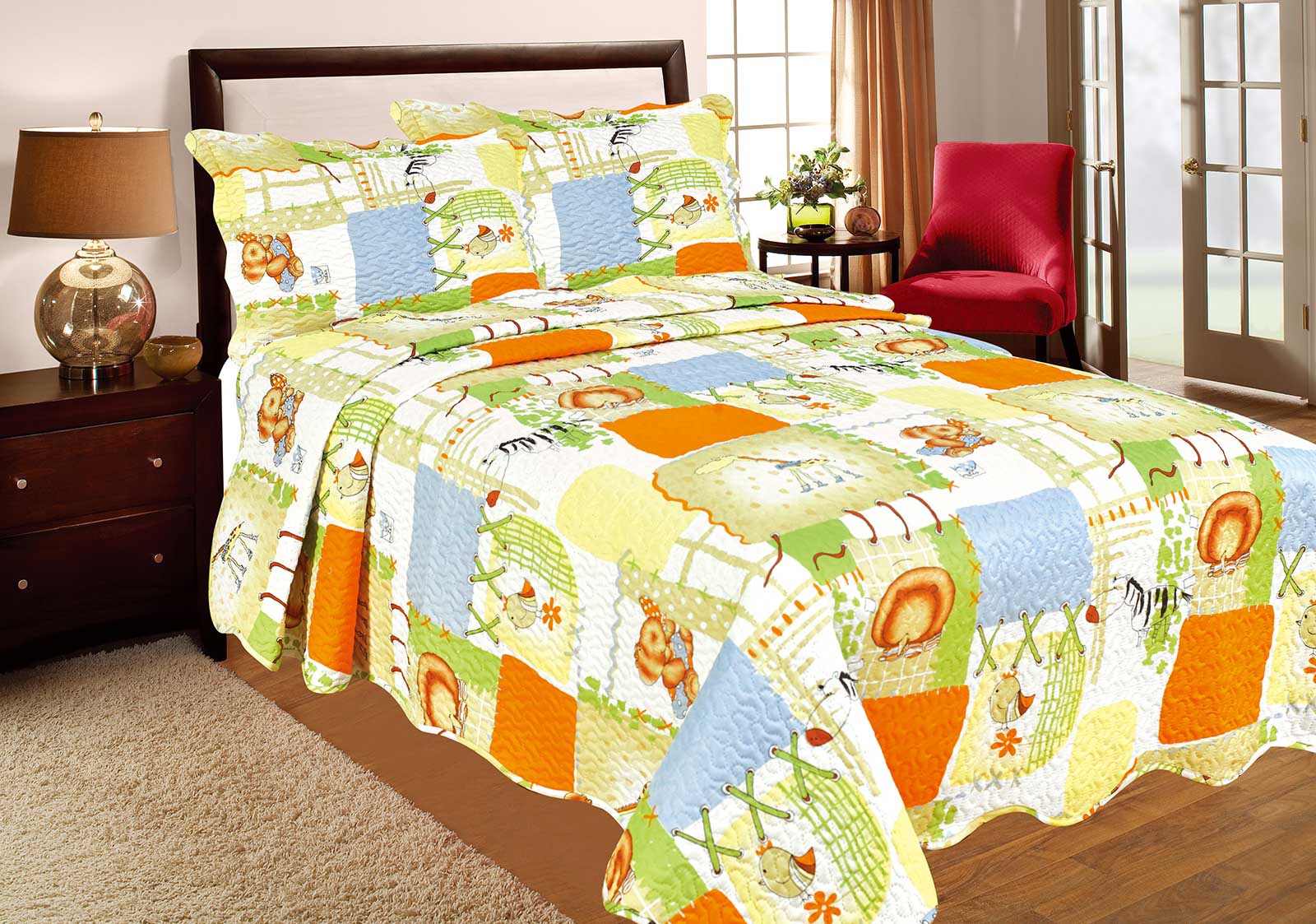 kids1a ΚΟΥΒΕΡΛΙ σετ (130cm x 180cm + 1 x 35cm x 45cm) kids1a SilkFashion - Image 1