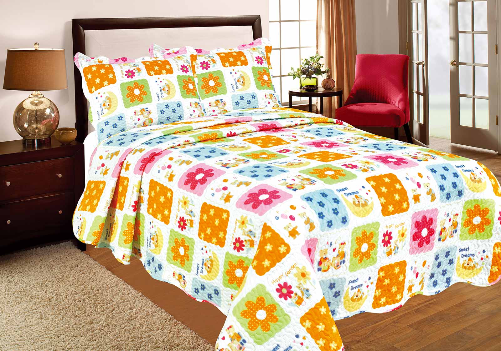 kids2a ΚΟΥΒΕΡΛΙ σετ (130cm x 180cm + 1 x 35cm x 45cm) kids2a SilkFashion - Image 1