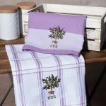 Σετ 2 τεμαχίων ποτηρόπανα (50cm x 70cm) γλάστρα λιλά KOS SilkFashion