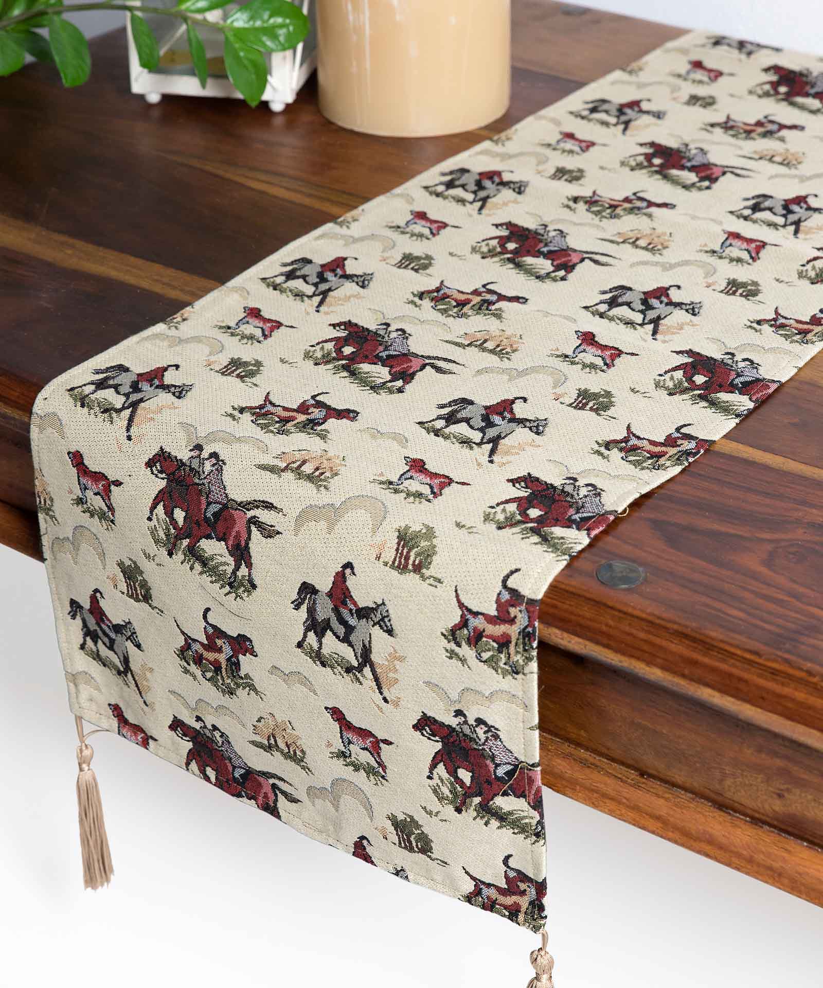 kynhgitraversa τραβέρσα (33cm X 170cm) κυνήγι SilkFashion - Image 1