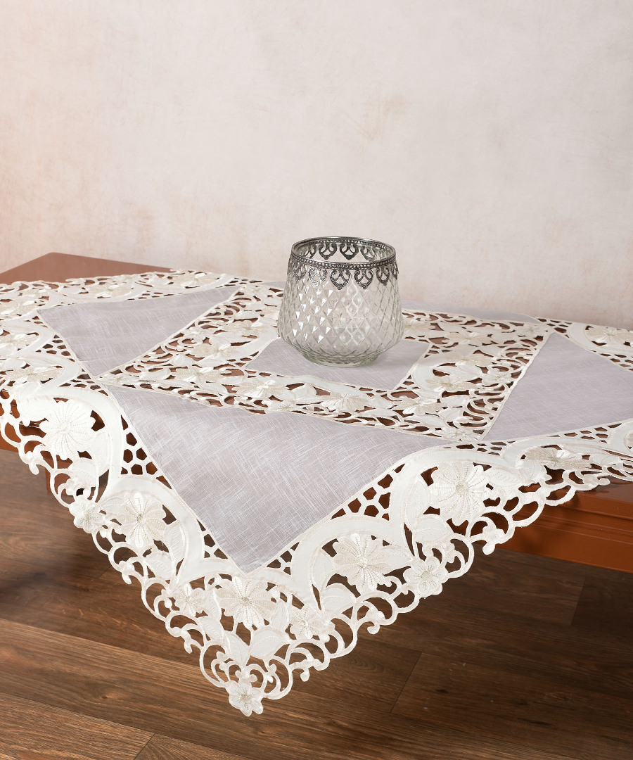 l09021a-1 Σατέν κοφτό τραπεζοκαρέ (135cm x 135cm) L09021A SilkFashion - Image 1