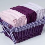 Σετ λαβέτες σε καλάθι 9 τεμάχια (30cm x 30cm) μώβ SilkFashion