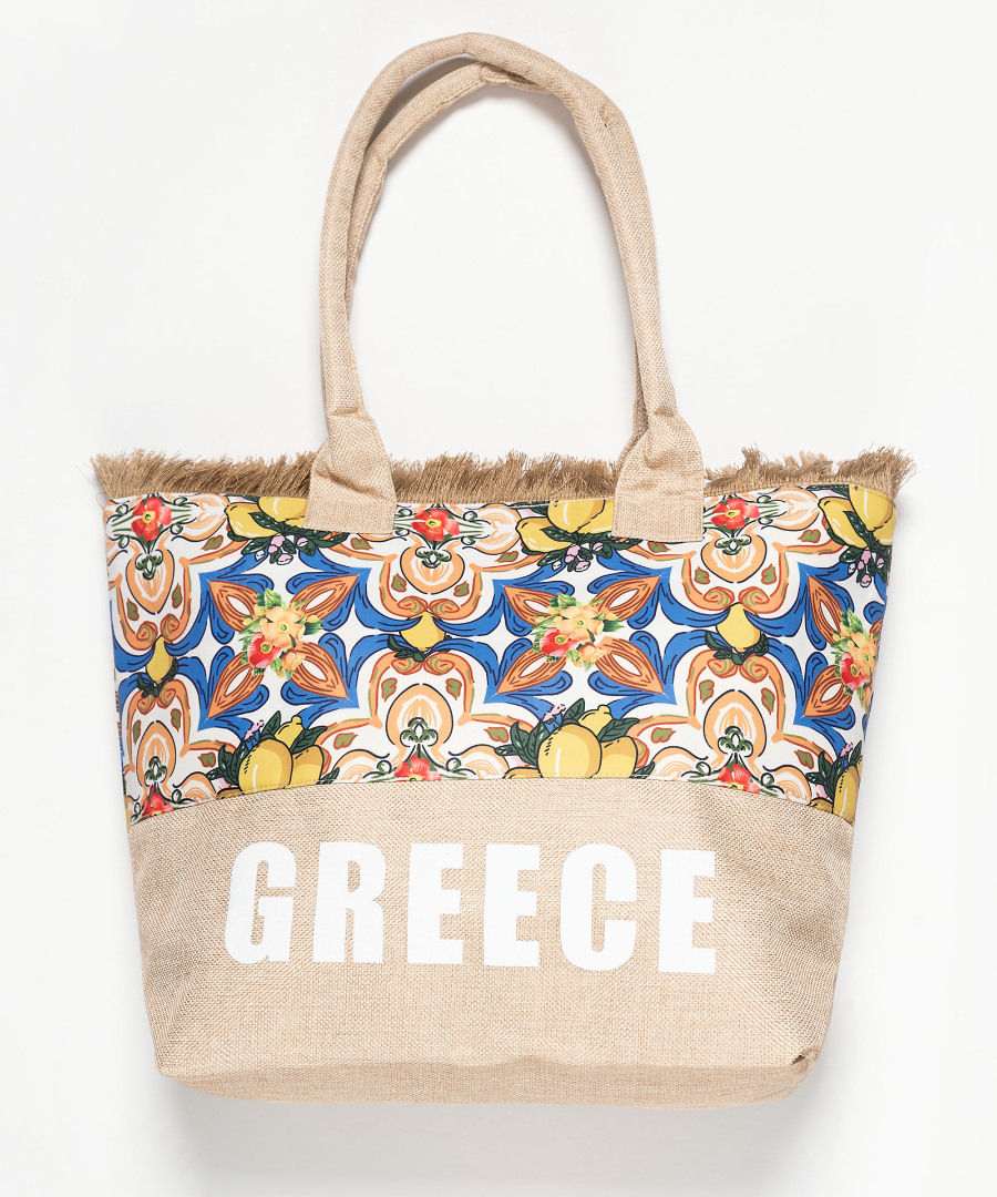 lemon1greece Τσάντα με χερούλι (49cm x 15cm x 34cm) λεμόνι 1 GREECE SilkFashion - Image 1
