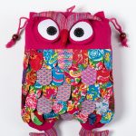 Σακίδιο κουκουβάγια (40cm x 30cm) φούξια SilkFashion