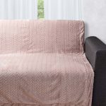 Διακοσμητικό fleece ριχτάρι με sherpa  (150cm x 200cm) λιλά SilkFashion