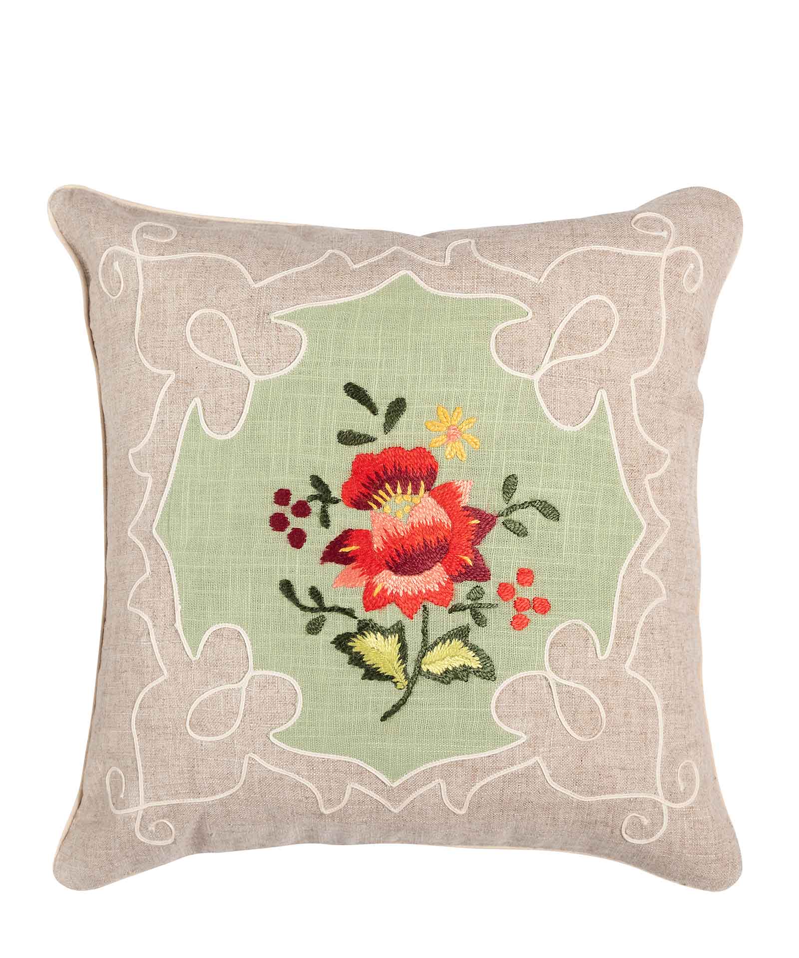 linolouloudi1 ΜΑΞΙΛΑΡΟΘΗΚΗ (45cm x 45cm) λινό λουλούδι1 SilkFashion - Image 1