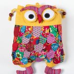 Σακίδιο κουκουβάγια (40cm x 30cm) κίτρινο SilkFashion