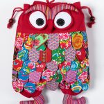 Σακίδιο κουκουβάγια (40cm x 30cm) κόκκινο SilkFashion