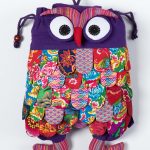 Σακίδιο κουκουβάγια (40cm x 30cm) μώβ SilkFashion