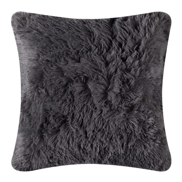 ΜΑΞΙΛΑΡΟΘΗΚΗ LONG HAIR (45cm x 45cm) DARK GREY SilkFashion