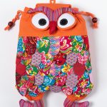 Σακίδιο κουκουβάγια (40cm x 30cm) πορτοκαλί SilkFashion