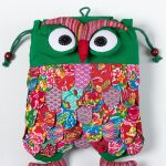 Σακίδιο κουκουβάγια (40cm x 30cm) πράσινο SilkFashion