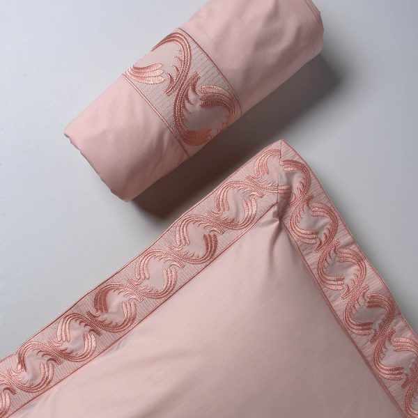 σεντόνια βαμβακερά ( 230cm x 250cm 2x 50cm x 70cm) M110 ρόζ SilkFashion
