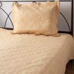 ΚΟΥΒΕΡΛΙ σετ (160cm x 220cm + 1 x 50cm x 70cm) M110 χρυσό SilkFashion