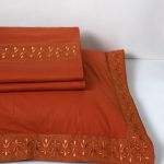 σεντόνια βαμβακερά ( 230cm x 250cm 2x 50cm x 70cm) M126 κεραμιδί SilkFashion