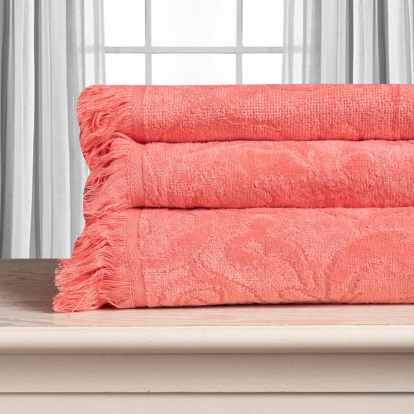 Βαμβακερή ζακάρ πετσέτα ALICIA 520gsm (50cm x 100cm) magenta SilkFashion