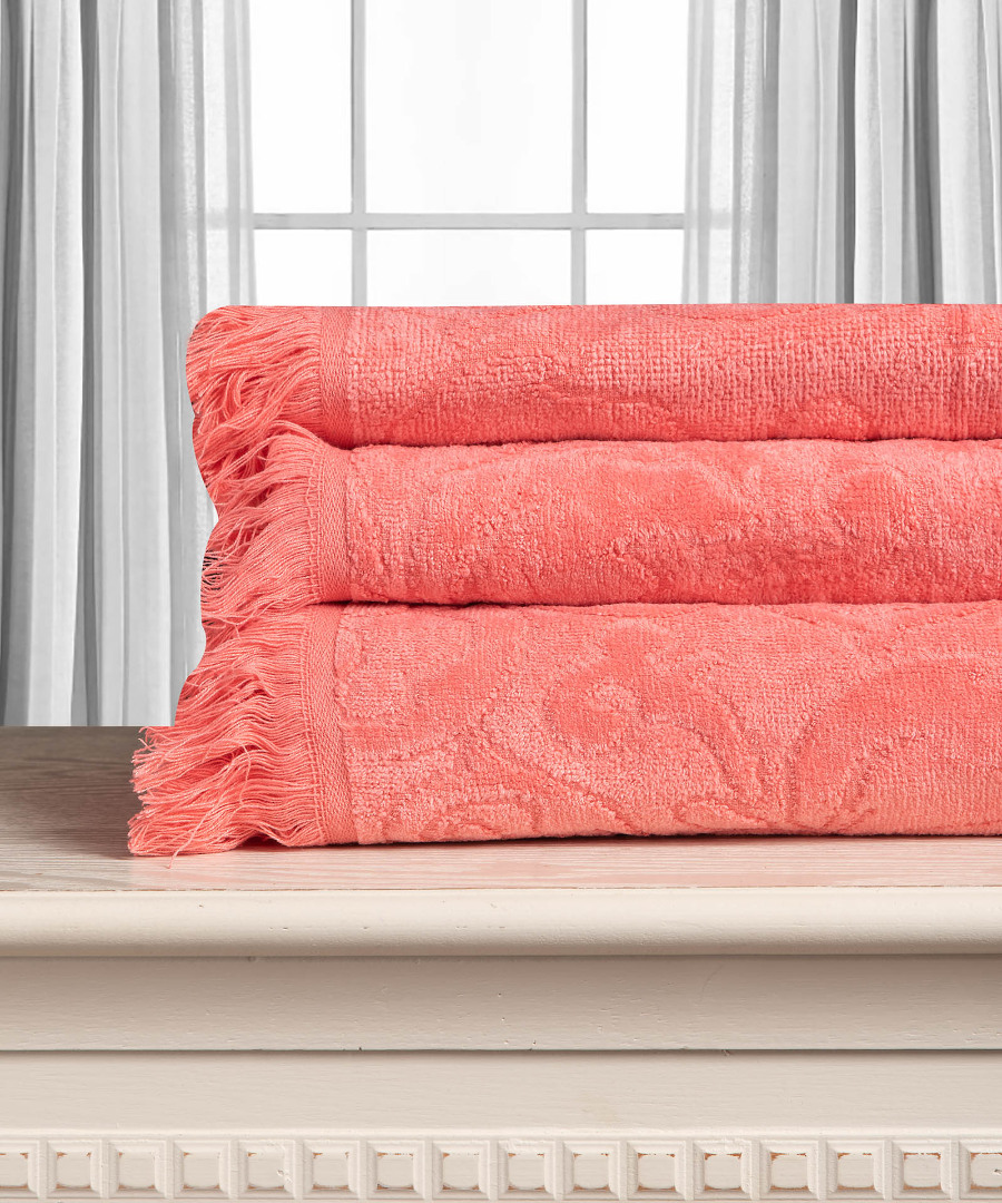 magenta-1 Βαμβακερή ζακάρ πετσέτα ALICIA 520gsm (50cm x 100cm) magenta SilkFashion - Image 1