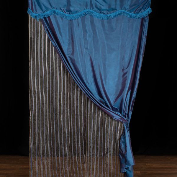 Κουρτίνα maria (150cm x 280cm) με τούνελ μπλέ SilkFashion