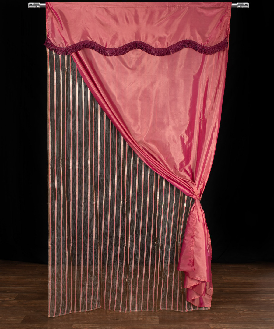 mariarodi Κουρτίνα maria (150cm x 280cm) με τούνελ ροδί SilkFashion - Image 1