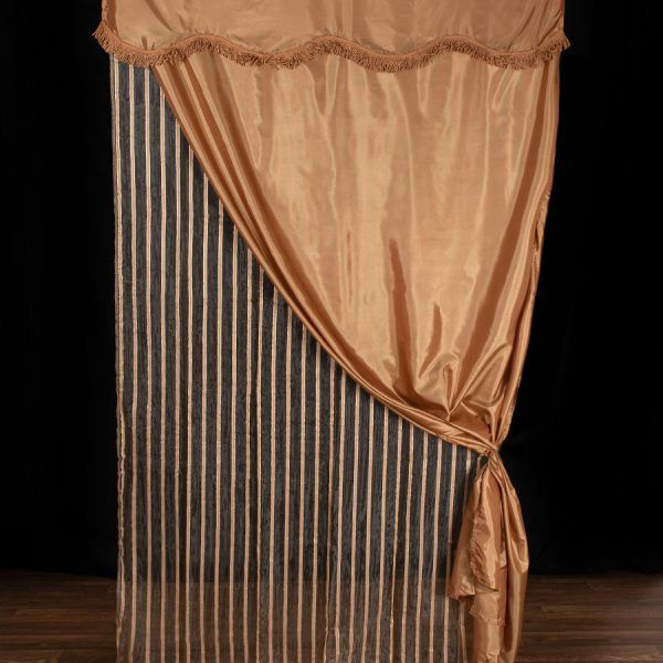 Κουρτίνα maria (150cm x 280cm) με τούνελ χρυσή SilkFashion