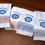 Σετ 12 τεμαχίων ποτηρόπανα (45cm x 65cm) μάτι CHALKIDIKI SilkFashion