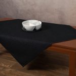 Τραπεζοκαρέ 9925 (135cm x 135cm) μαύρο SilkFashion