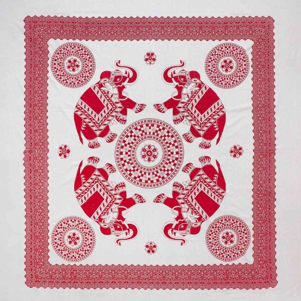 Pestemal διπλό (220cm x 240cm) 1κόκκινο SilkFashion