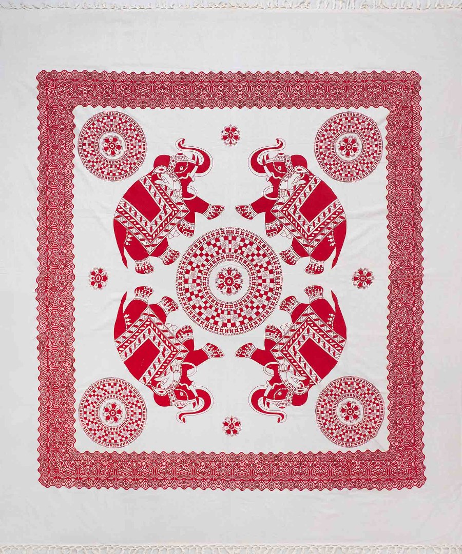 megalo1 Pestemal διπλό (220cm x 240cm) 1κόκκινο SilkFashion - Image 1