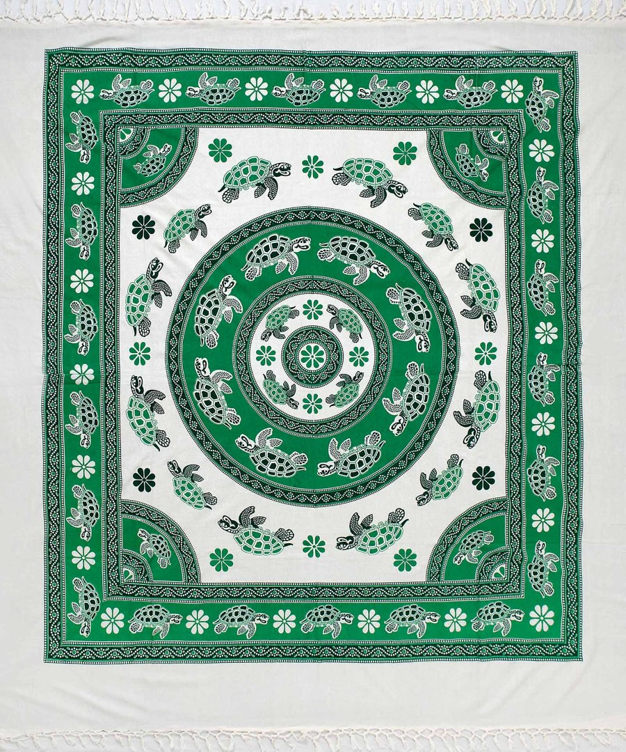 megalo11 Pestemal διπλό (220cm x 240cm) 11 πράσινο SilkFashion - Image 1