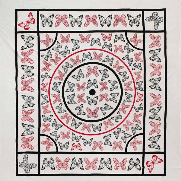 Pestemal διπλό (220cm x 240cm) 13 κόκκινο SilkFashion