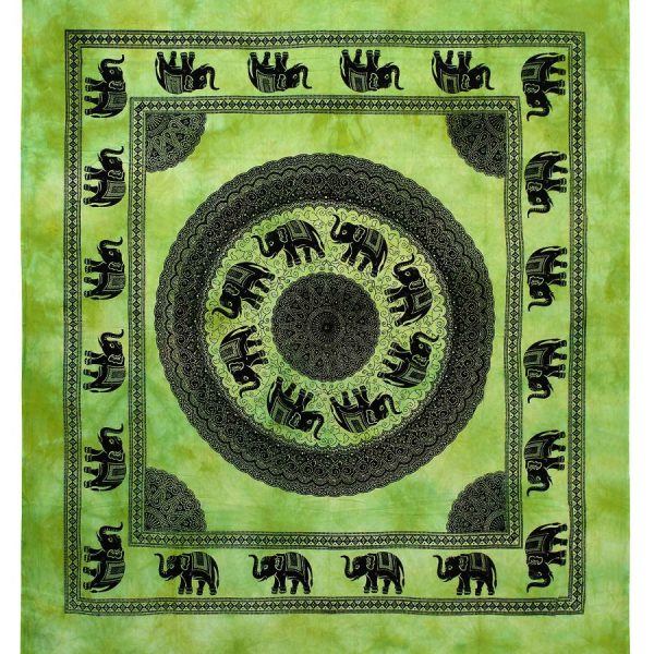 Pestemal διπλό (220cm x 240cm) 15 πράσινο SilkFashion