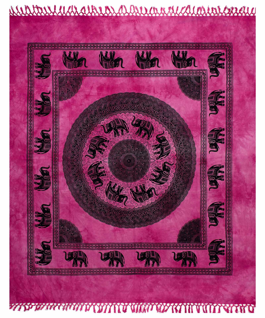 megalo17 Pestemal διπλό (220cm x 240cm) 17 φούξια SilkFashion - Image 1