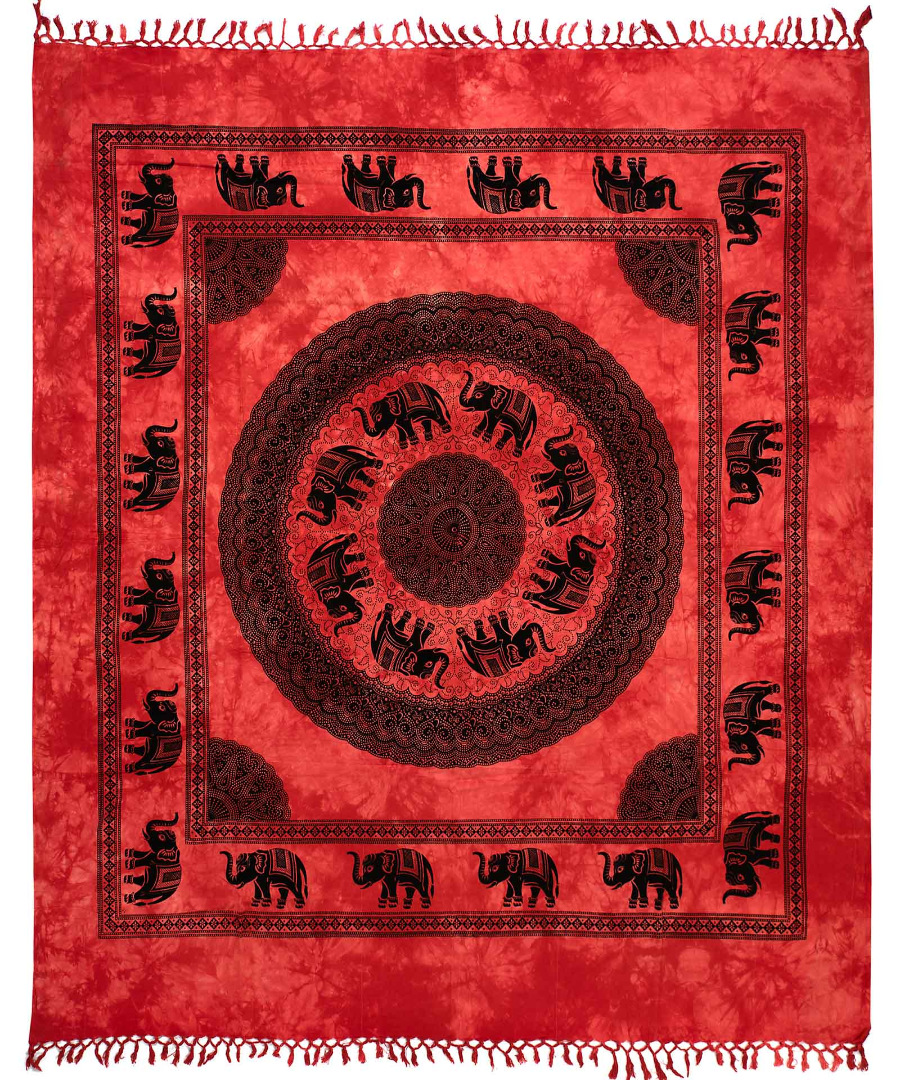 megalo18 Pestemal διπλό (220cm x 240cm) 18 κόκκινο SilkFashion - Image 1